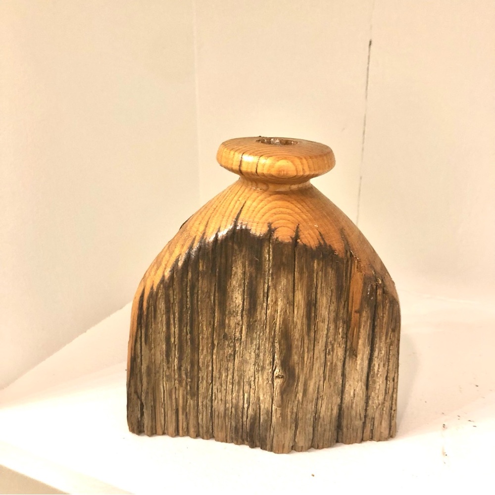 Rustic Wooden Vase